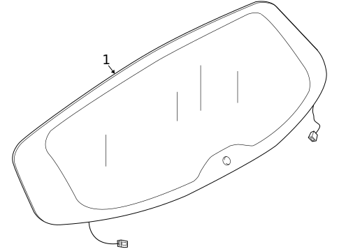 Glass - Lift Gate for 2015 INFINITI QX70 #0