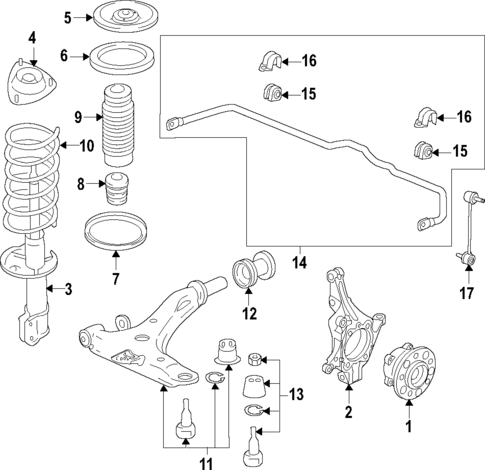 Suspension Components for 2017 Kia Sportage #1