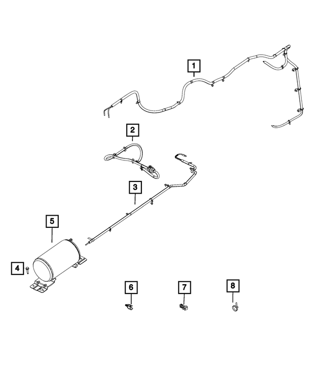 68349608AB - Rear Suspension: Air Line Assembly for Mopar Image