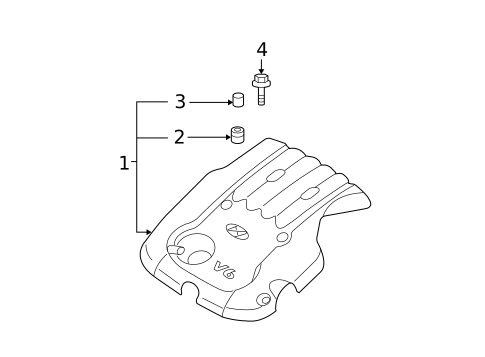 Engine Appearance Cover for 2009 Hyundai Santa Fe #0