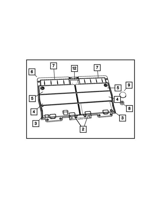 5ST51XDVAA - Interior Trim: Load Floor Door Assembly, Right for Chrysler: Town &amp; Country | Dodge: Grand Caravan Image