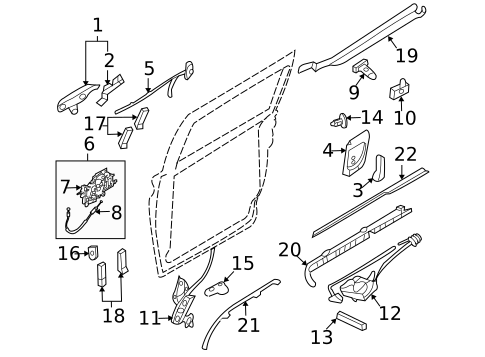Sliding Door for 2010 Kia Sedona #0