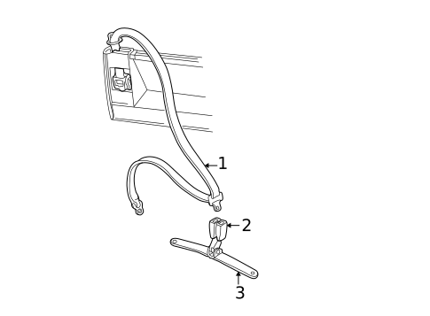 Seat Belt for 1999 Saab 9-3 #2