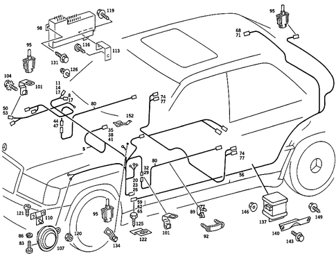Antitheft Alarm System for 1986 Mercedes-Benz 190E #0