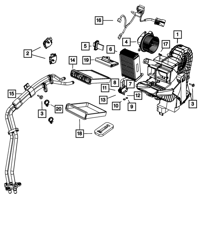 68127812AA - : A/C And Heater Wiring for Mopar Image