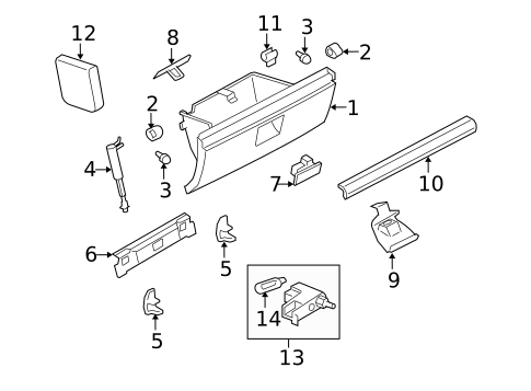 Glove Box for 2009 Land Rover LR2 #0
