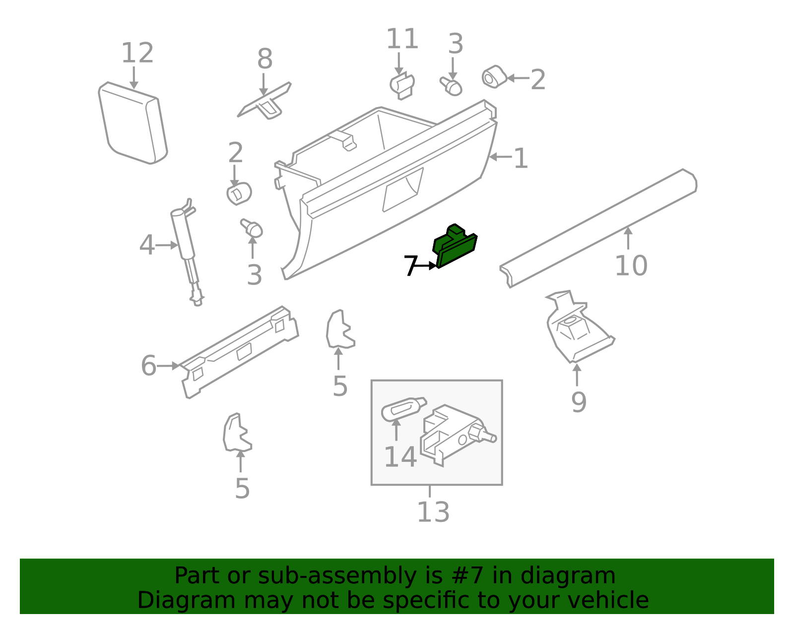 Genuine OEM Latch Part# LR007072 Fits 2008-2015 Land Rover LR2: Up
