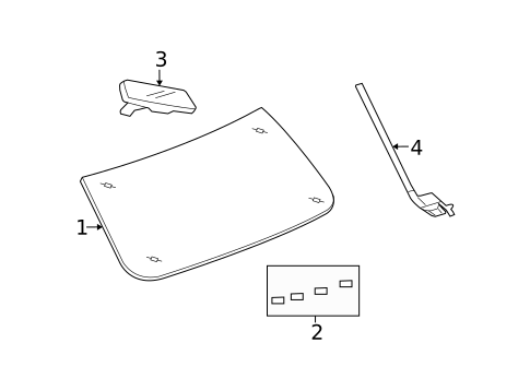 Glass - Windshield for 2007 Dodge Nitro #0