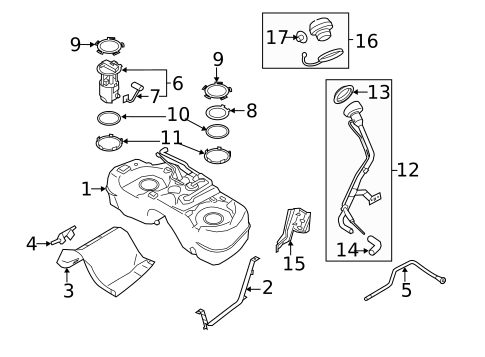 Fuel System Components for 2016 Nissan Juke #0