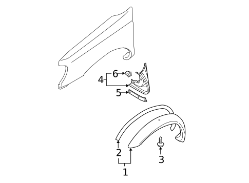 Exterior Trim - Fender for 2002 Nissan Xterra #0