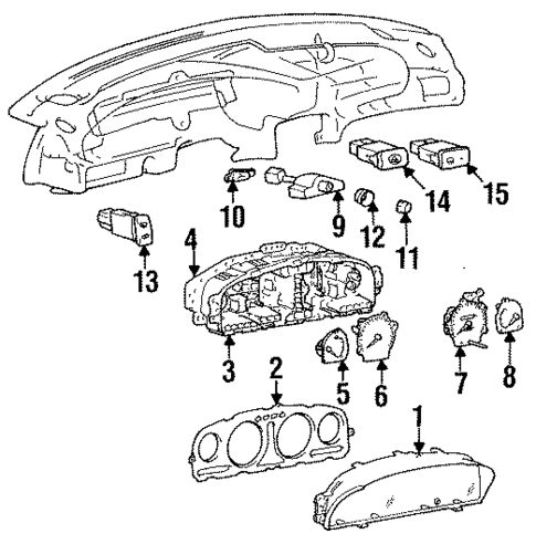 Cluster & Switches for 1995 Hyundai Sonata #0