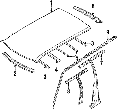 Roof for 1994 Subaru Loyale #0
