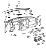 6RP71ZDMAB - Interior Trim: Cowl Top Cap for Mopar Image