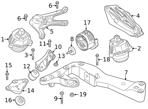 Engine & Trans Mounting for 2022 BMW 840i #0