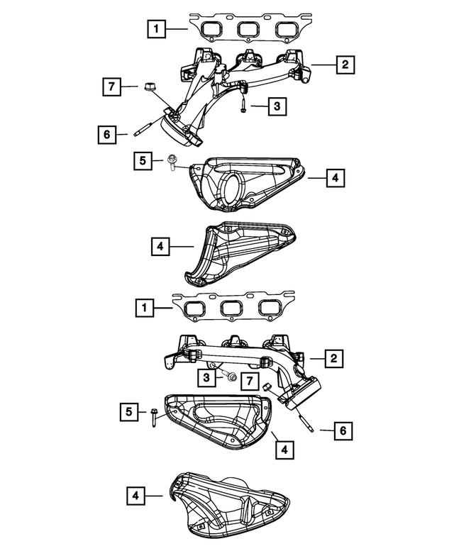 6104710AA - 2.7L Gas; Engine: Hex Flange Lock Nut, Mounting for Mopar Image
