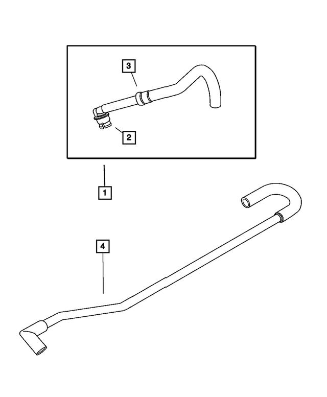 4792852AB - Engine 2.7L Six Cylinder: Pcv Valve Tube for Mopar Image image