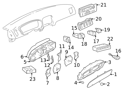 Instruments & Gauges for 2001 Hyundai XG300 #0