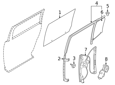Glass, Windows & Related Components for 2010 Ford Flex #0