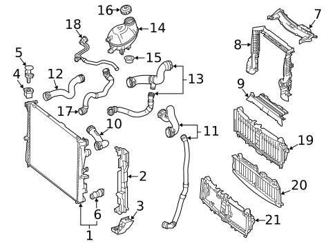Radiator & Components for 2022 Mercedes-Benz E450 #8