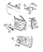 UP87WE5AB - : Outside Door Handle Bezel, Left for Mopar Image
