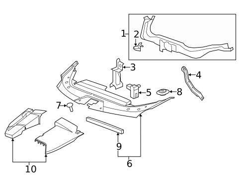 Radiator Support for 2010 Cadillac CTS #0