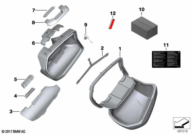 63148406746 - Luggage &amp; Storage: Rear Reflector Red for BMW-Motorrad Image