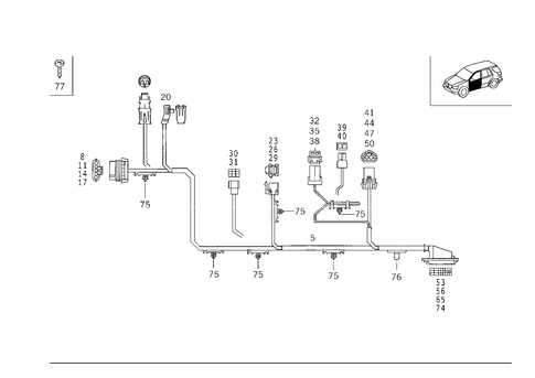 Door Cable Harnesses & Protective Hoses for 2000 Mercedes-Benz ML320 #0