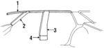 10074516 - Body: Interior Molding for Buick: Electra, LeSabre | Cadillac: Brougham, DeVille, Fleetwood | Oldsmobile: 98, Custom Cruiser, Delta 88 | Pontiac: Parisienne, Safari Image