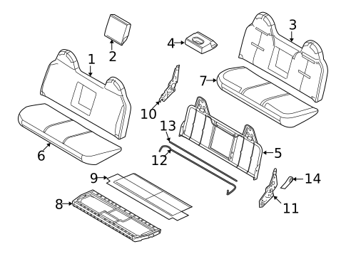 Front Seat Components for 2010 Ford F-250 Super Duty #2