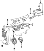 F5AZ3A713A - Steering: Lower Return Hose for Ford: Crown Victoria | Lincoln: Town Car | Mercury: Grand Marquis Image