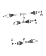 R5273546AF - Front Suspension &amp; Drive: Front Drive Shaft, Right, Remanufactured for Mopar Image