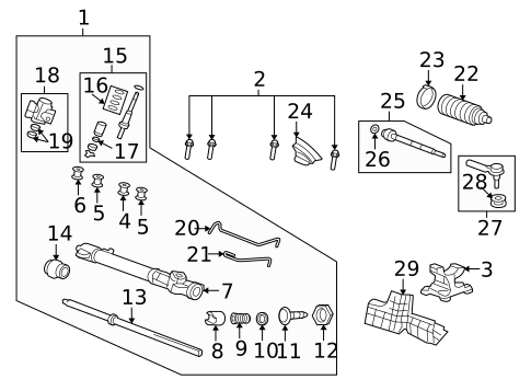 Steering Gear & Linkage for 2010 Honda CR-V #0