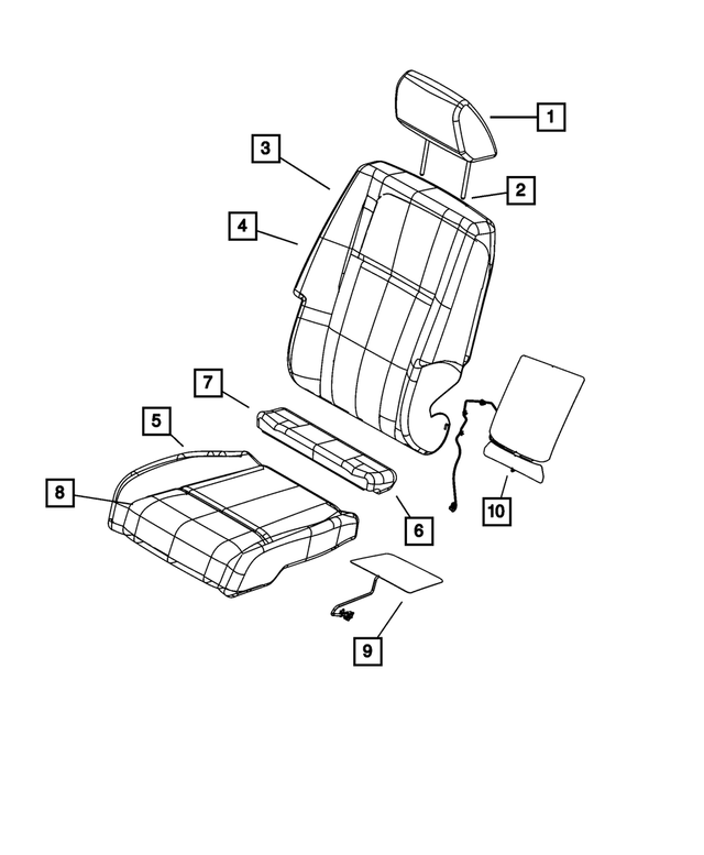 1RL05DX9AA - Interior Trim: Headrest Sleeve, Locking for Mopar Image image