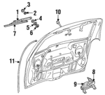 22154523 - Body: Wiper Arm Spacer for Oldsmobile: Silhouette Image