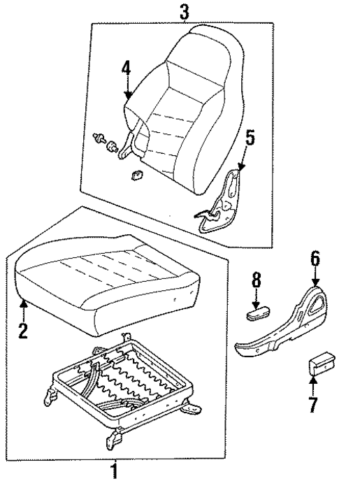 Seat Components for 1997 Ford Aspire #1
