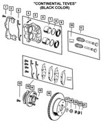 5011979AA - Service Brakes: Bracket, Mounting for Jeep: Grand Cherokee Image