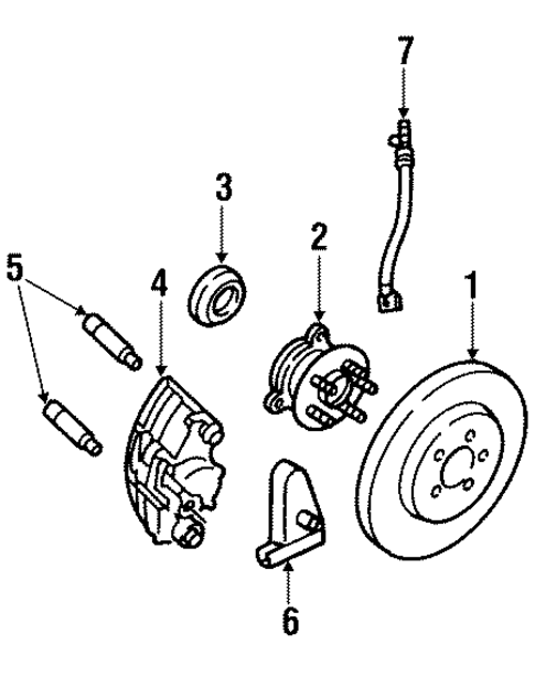 Front Brakes for 1995 Oldsmobile Achieva #0