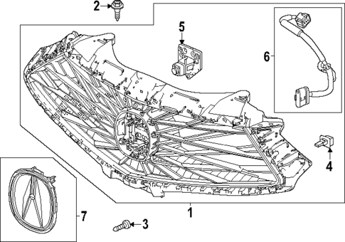 Grille & Components for 2025 Acura TLX #0