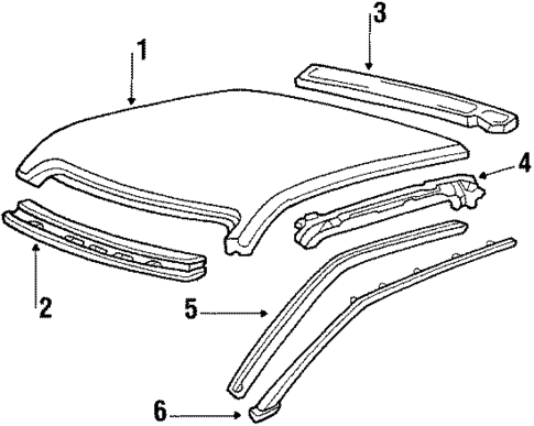 Roof & Components for 1987 Acura Integra #0