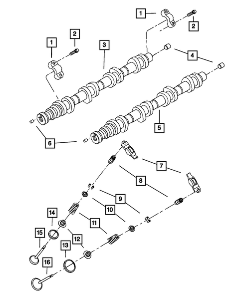 Camshafts and Valves for 2007 Dodge Dakota #0