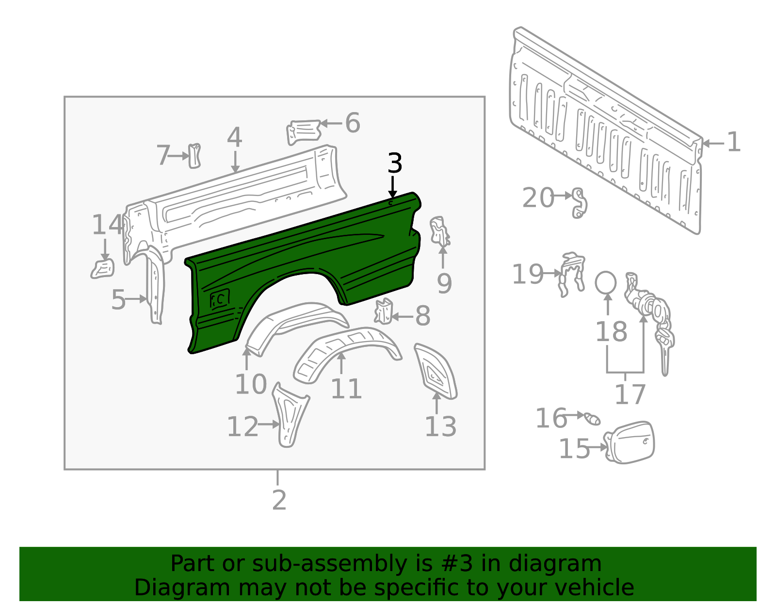 2000 Toyota Tundra Truck Bed Panel 65817-0C010 | OEM Parts Online