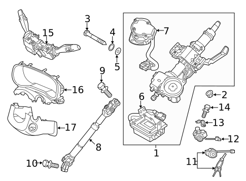 Steering Column Assembly for 2020 Kia Sportage #0