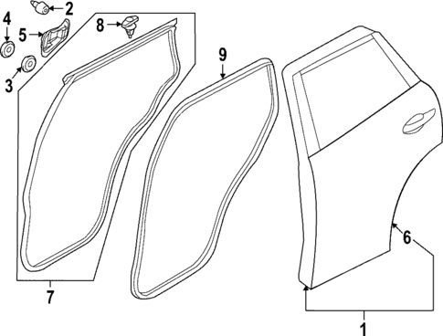 Door & Components for 2023 Mazda CX-50 #0