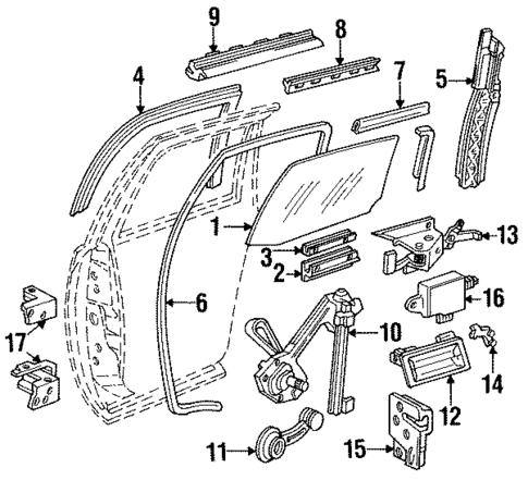 Rear Door for 1991 Oldsmobile Custom Cruiser #0