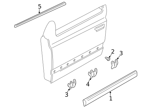 Exterior Trim - Door for 2000 Volkswagen Cabrio #0