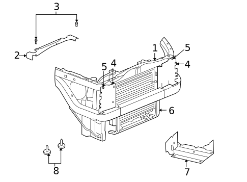 Radiator Support for 2008 Mitsubishi Raider #0