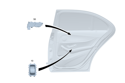 Switch in Rear Door Trim for 2026 Mercedes-Benz E53 AMG #0