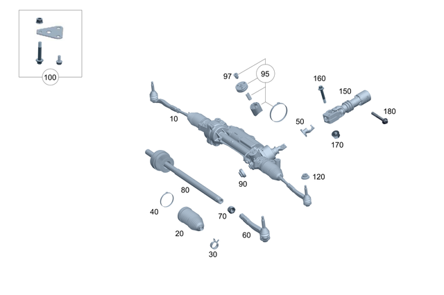 2134605302 - Steering: Steering Gear for Mercedes-Benz Image image