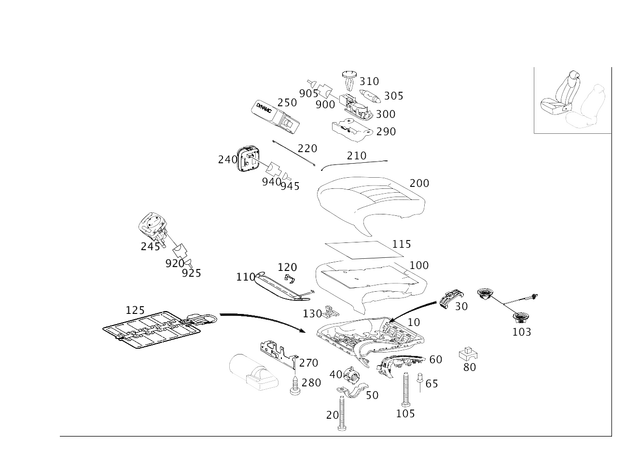 7337004000 - Driver Seat: Blind Rivet for Mercedes-Benz: G55 AMG, G550, G550 4x4, G63 AMG, G65 AMG, GL320, GL550, ML320, ML350, ML450, ML500, ML550, ML63 AMG, R320, R350, R500 Image image