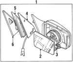 CRB108840 - : Mirror Assembly for Land-Rover Image